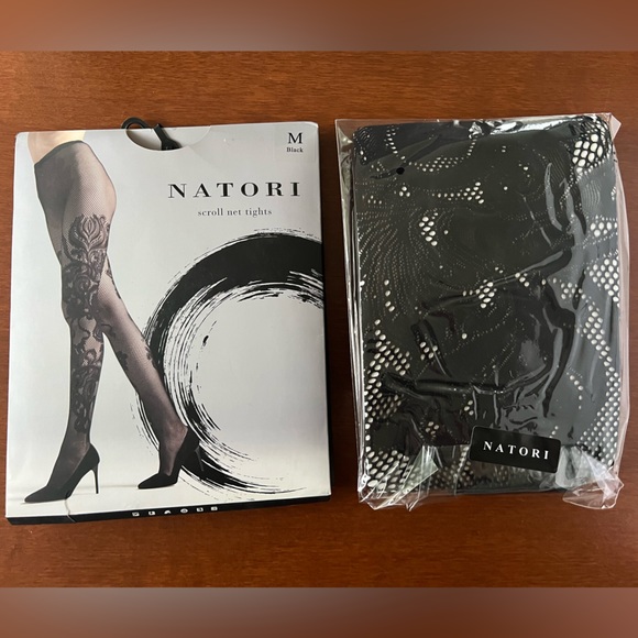NATORI SCROLL NET TIGHTS - Picture 2 of 7